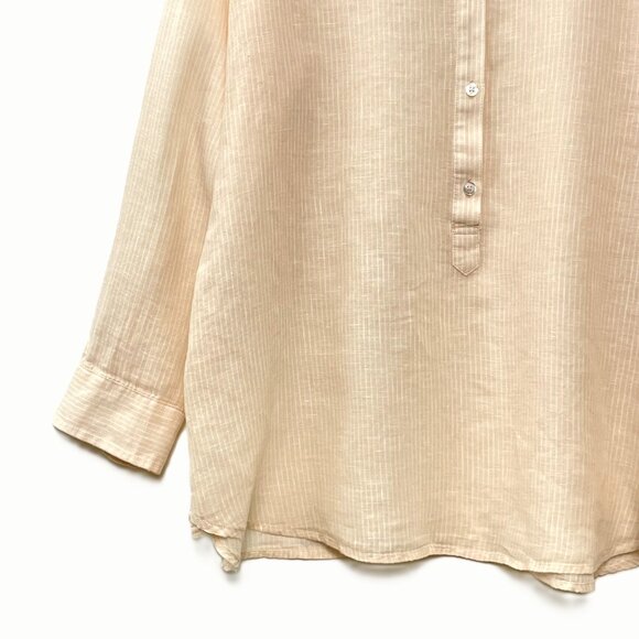 *Lucky Brand Linen Popover Top - Picture 3 of 11